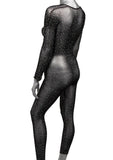 Radiance Crotchless Full Body Suit - Black