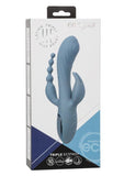 III Triple Ecstasy Rechargeable Silicone Stimulating Vibrator - Blue