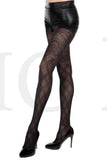 SPANDEX SHEER PANTYHOSE W/ARGYLE AND FLORAL DESIGN