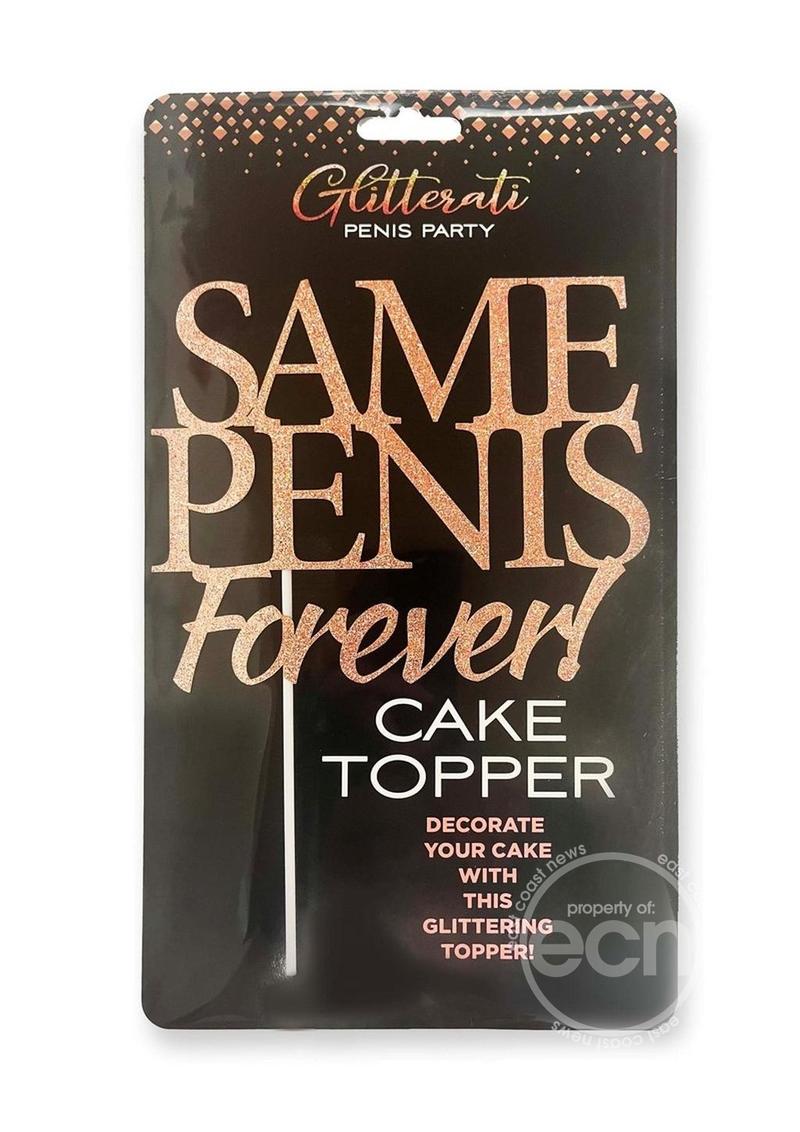 Glitterati Same Penis Cake Topper - Rose Gold/Black