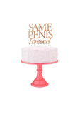 Glitterati Same Penis Cake Topper - Rose Gold/Black