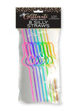 Glitterati Silly Penis Straws (8 Pack) - Rainbow