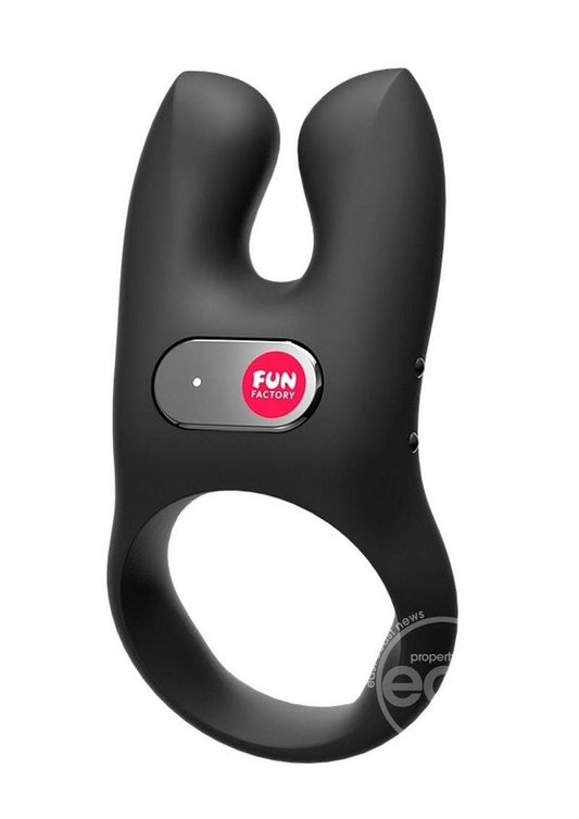 Nos Silicone Vibrating Couples Cock Ring - Black