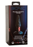 Bionic Beaded Rimming Probe Rechargeable Silicone Anal Stimulator - Black