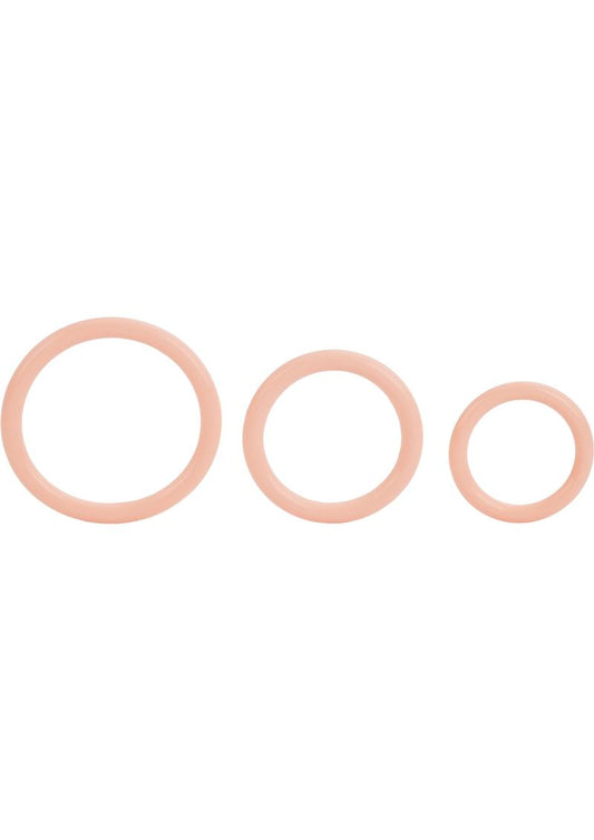 Tri Rings Cock Ring Set (3 Piece Set) - Vanilla