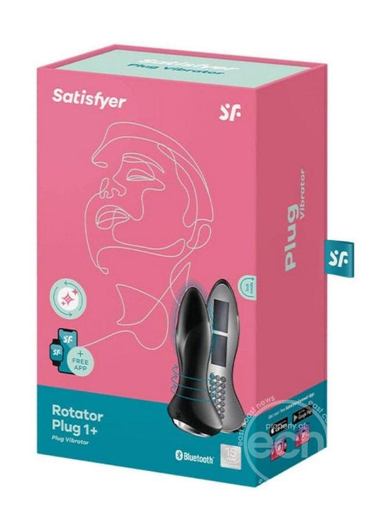 Satisfyer Rotator Plug 1+ Silicone Vibrating Anal Stimulator - Black