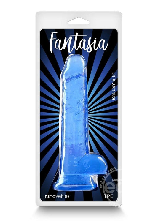 Fantasia Ballsy Dildo 6.5in - Blue