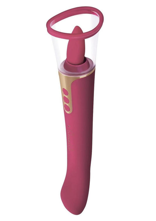 Bodywand Socialite Provacateur Rechargeable Silicone Double End Lingus Vibrator - Pink