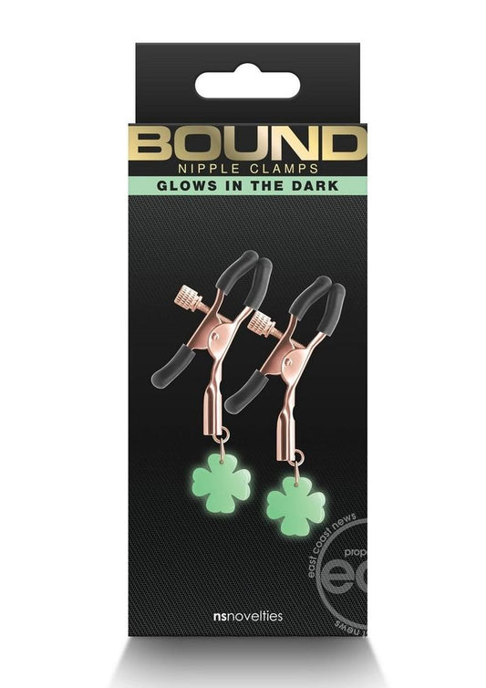 Bound Nipple Clamps G4 Iron Glow in the Dark - Rose Gold