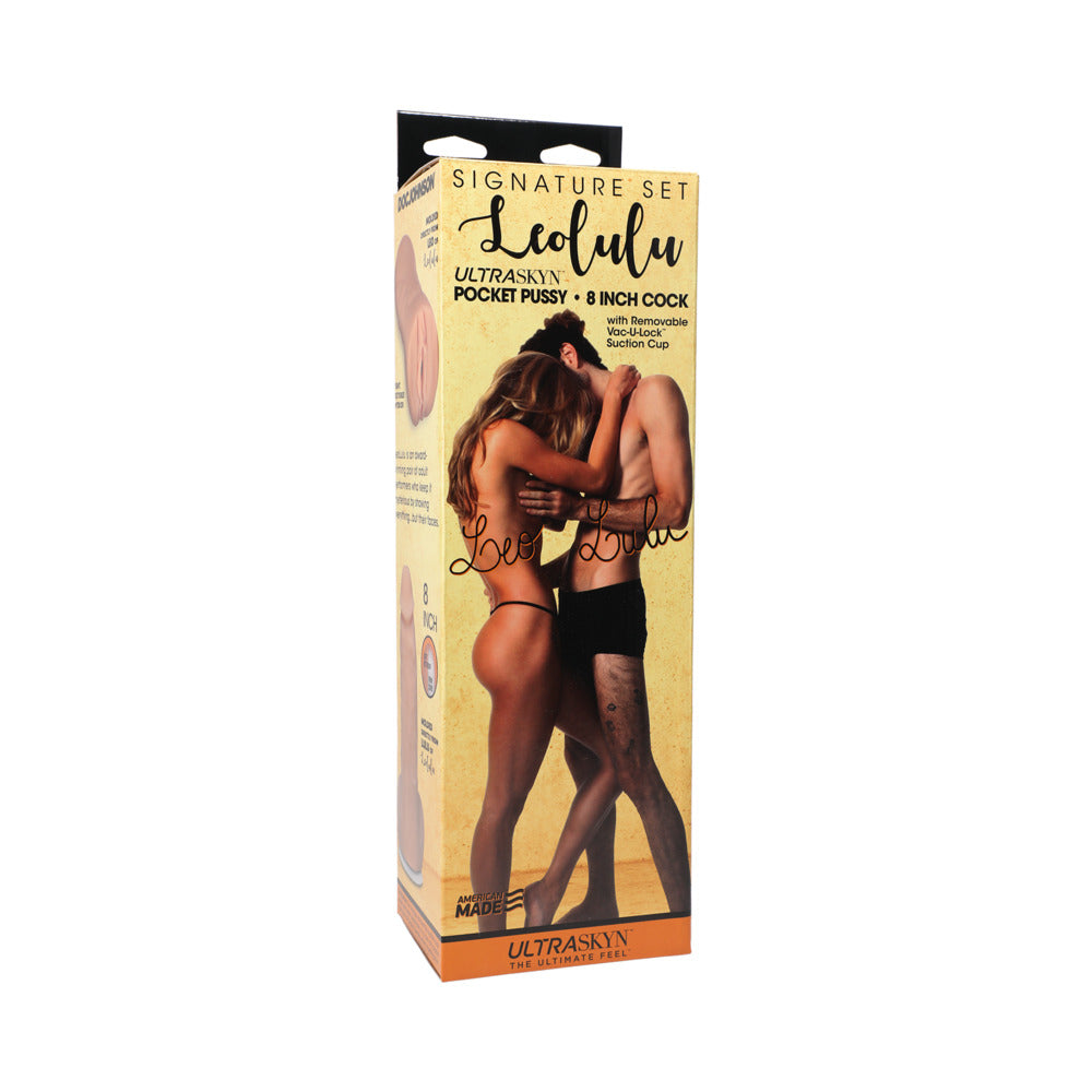 Signature Set Leolulu Leo ULTRASKYN Pocket Pussy & Lulu 8 Inch ULTRASKYN Cock