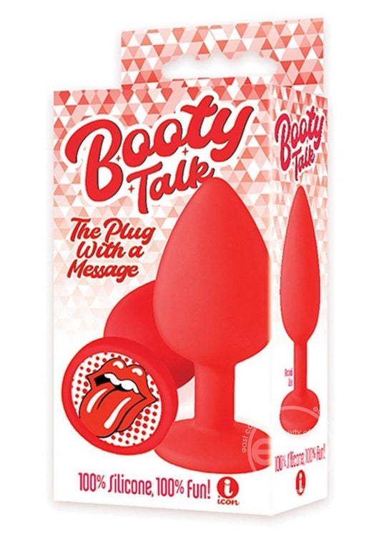 The 9's - Booty Talk Silicone Butt Plug Tongue - Red