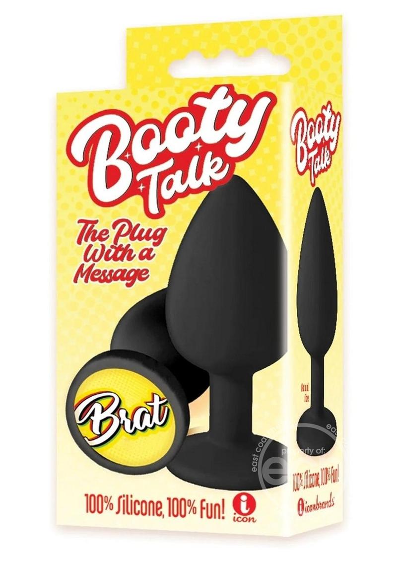 The 9's - Booty Talk Silicone Butt Plug Brat - Black