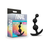 Anal Adventures Platinum Silicone Anal Beads - Black