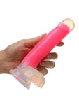 Lollicock Glow in the Dark Silicone Dildo with Balls 7in