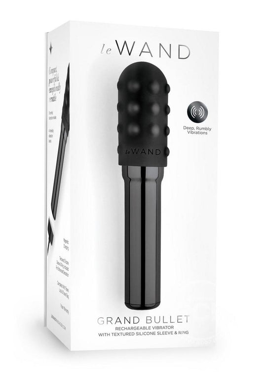 Le Wand Grand Bullet Rechargeable Silione Vibrator - Black
