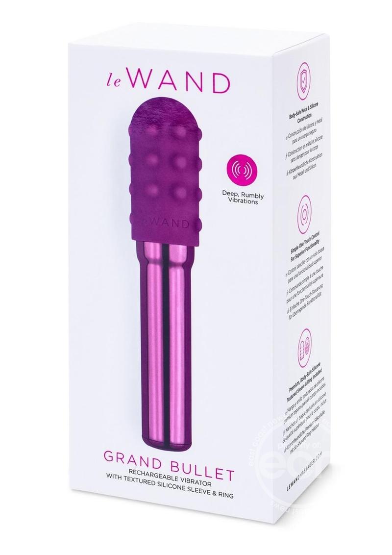 Le Wand Grand Bullet Rechargeable Silione Vibrator - Cherry