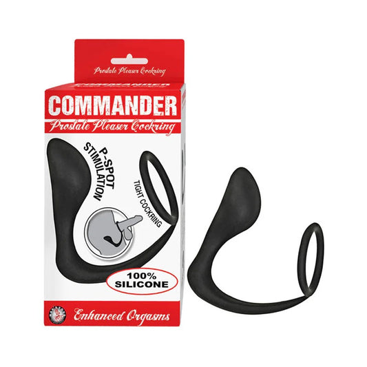 Commander Prostate Pleaser Cock ring Black