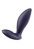 Satisfyer Power Plug Rechargeable Silicone Connect App Anal Plug - Plum