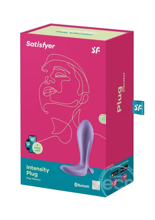 Satisfyer Intensity Plug Rechargeable Silicone Connect App Anal Plug - Purple