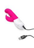 Rabbit Essentials Silicone Rechargeable Come Hither G-Spot Rabbit - Hot Pink