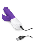 Rabbit Essentials Silicone Rechargeable G-Spot Thrusting Rabbit Vibrator - Purple