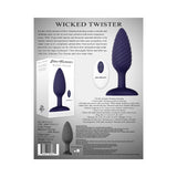 Zero Tolerance Wicked Twister Textured Vibrating Silicone Anal Plug Purple