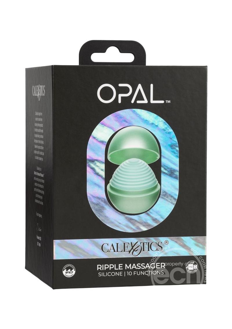 Opal Ripple Silicone Rechargeable Massager - Green