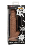 Squirting Fuck Stick Rechargeable Silicone Realistic Dong with Suction Cup - Chocolate