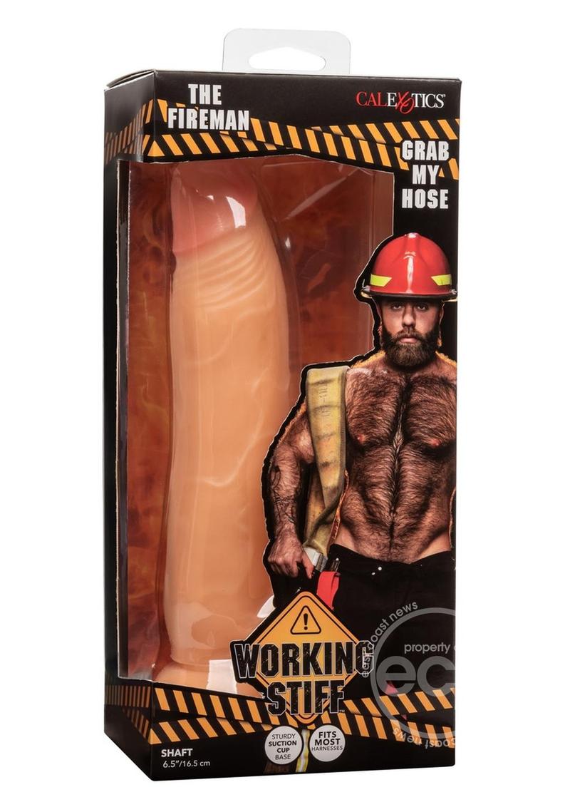 Working Stiff The Fireman Realistic Posable Dildo with Suction Cup - Vanilla