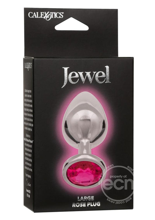 Jewel Rose Aluminum Anal Plug - Large - Pink