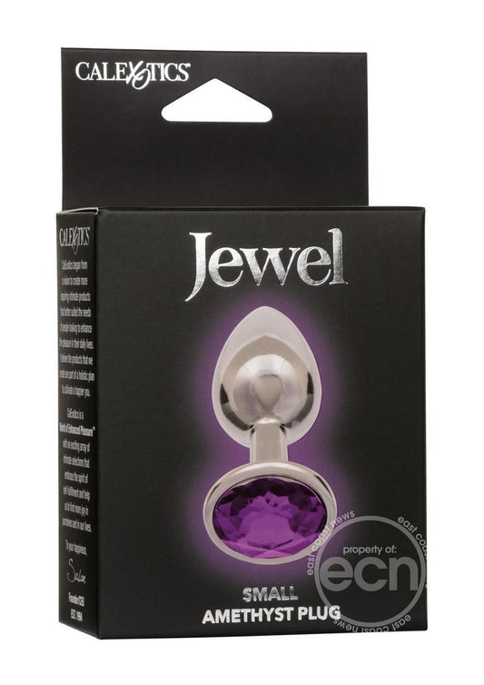 Jewel Amethyst Aluminum Anal Plug - Small - Purple