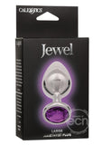 Jewel Amethyst Aluminum Anal Plug - Large - Purple