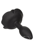 Forbidden Rose Silicone Anal Plug - Small - Black