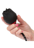 French Kiss Elite Siren Rechargeable Silicone Vibrator with Clitoral Stimulator - Black