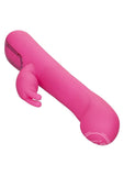 Jack Rabbit Elite Beaded G Rabbit Silicone Rechargeable Vibrator with Clitoral Stimulator - Pink