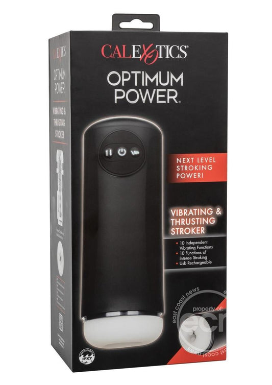 Optimum Power Vibrating and Thrusting Stroker - Black