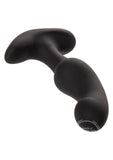 Anal Toys Rechargeable Curved Probe Silicone Anal Plug - Black