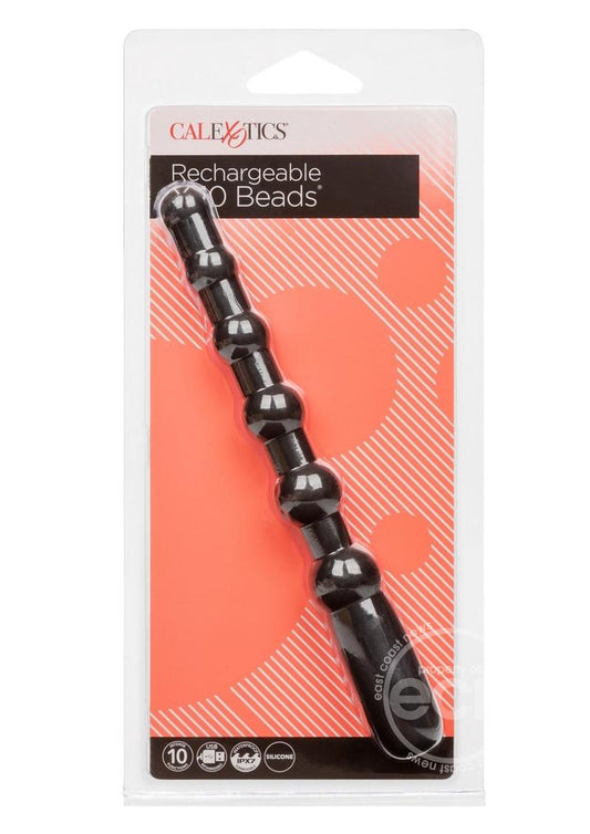 Anal Toys Rechargeable X-10 Silicone Beads - Black