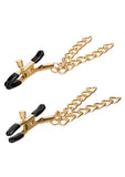 Ride 'em Premium Denim Collection Nipple Clamps - Gold