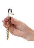 Ride 'em Premium Denim Collection Nipple Clamps - Gold