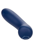 Cashmere Satin G Rechargeable Silicone G-Spot Vibrator with Clitoral Stimulator - Blue