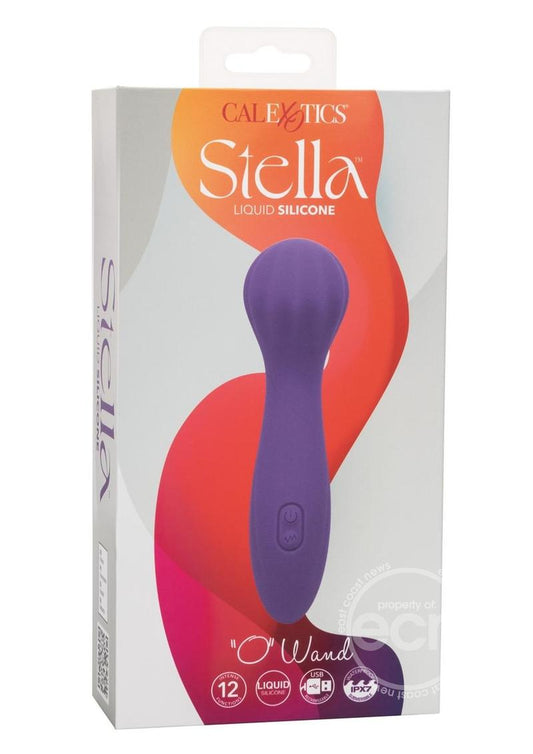 Stella Liquid Silicone O Wand Rechargeable Silicone Vibrator - Purple