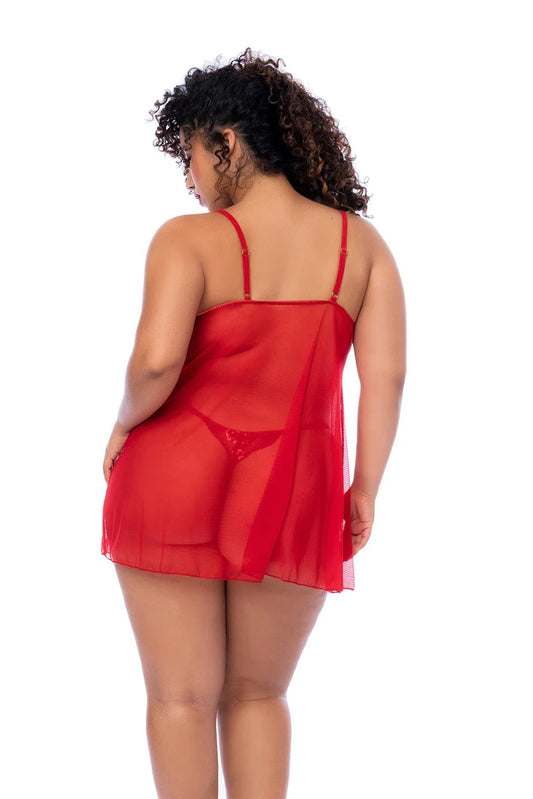 Surreal Ruby Passion Babydoll PlusX