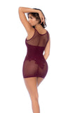 Sleeveless Floral Fishnet Dress