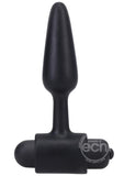 In a Bag Silicone Vibrating Butt Plug 3in - Black