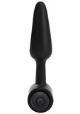 In a Bag Silicone Vibrating Butt Plug 3in - Black