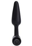 In a Bag Silicone Vibrating Butt Plug 4in - Black