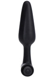 In a Bag Silicone Vibrating Butt Plug 5in - Black