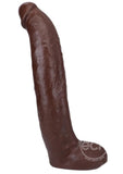 Signature Cocks Ultraskyn Brickzilla Dildo with Removable Suction Cup 13in - Chocolate