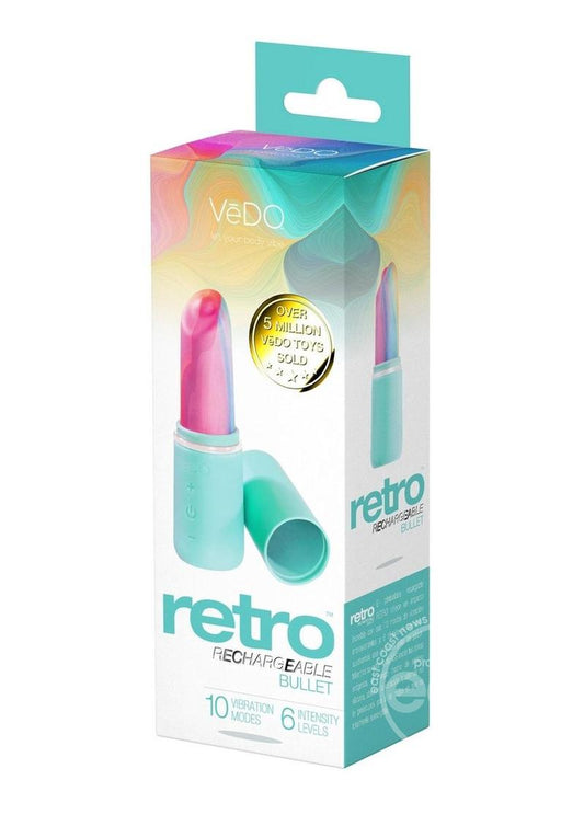 VeDO Retro Silicone Rechargeable Bullet - Turquoise